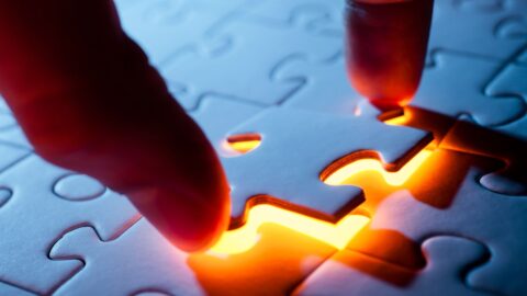 An image of a puzzle with a glowing light emerging from its center, symbolizing the breakthrough treatment offered by Spravato nasal spray for those struggling with treatment-resistant depression. REACH, Ohio